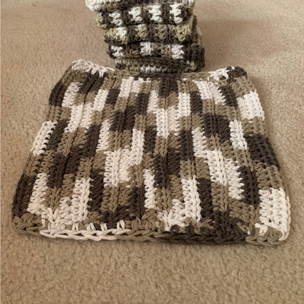 Handmade Crochet Dishcloth Set